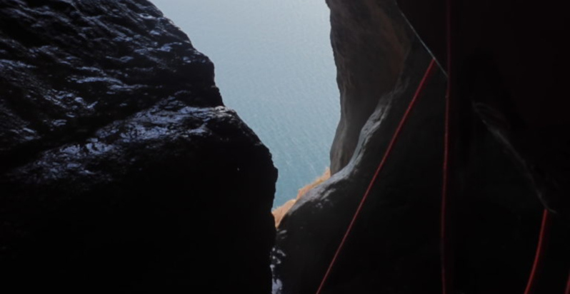 Blick auf den Gardasee beim Canyoning in Tremosine