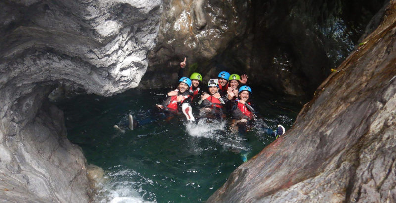 Canyoning-Abenteuer in den Schluchten des Flusses Palvico