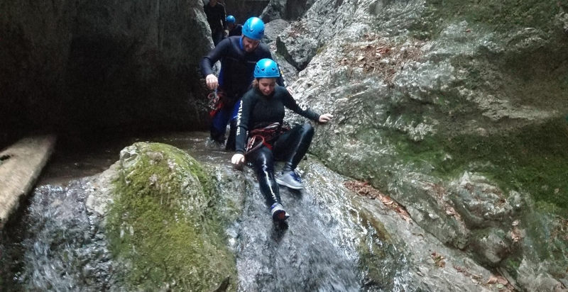Spannendes Canyoning-Abenteuer San Biagio Val di Sole