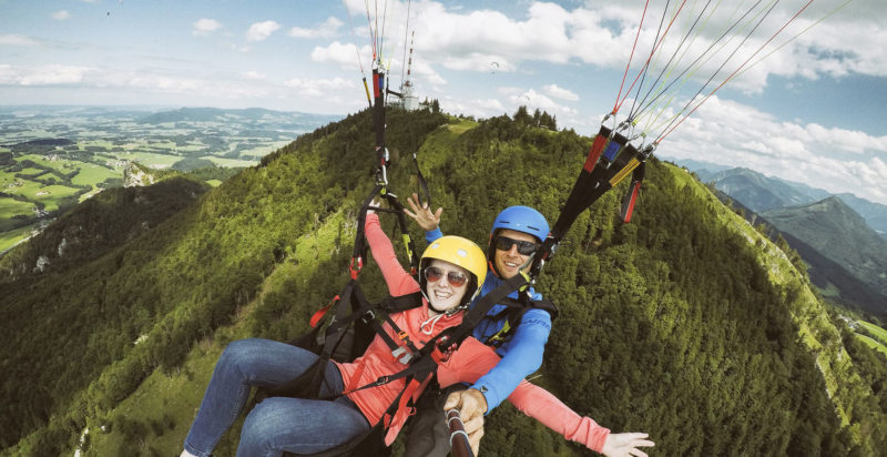 Paragleiten Salzburg Geschenk Frau