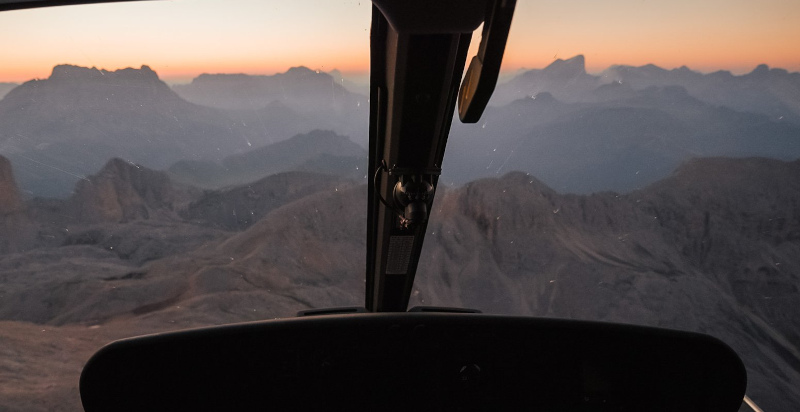 Privater Gruppenhubschrauberflug über den Ritten