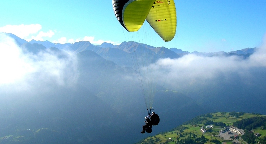 Gleitschirm Tandemflug in Serfaus