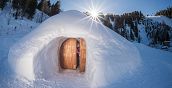 iglu übernachtung abend feuer