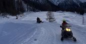 Ausflug mit dem Schneemobil Foppolo Orobie-Alpen