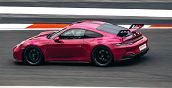 Porsche 992 GT3 auf der Geraden des Circuito di Vairano