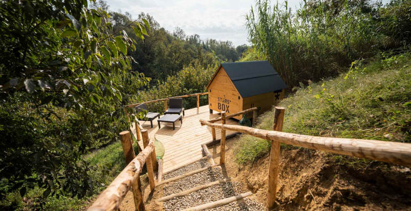 StarsBOX auf dem Hügel von Sessant für Ruhe im Piemont