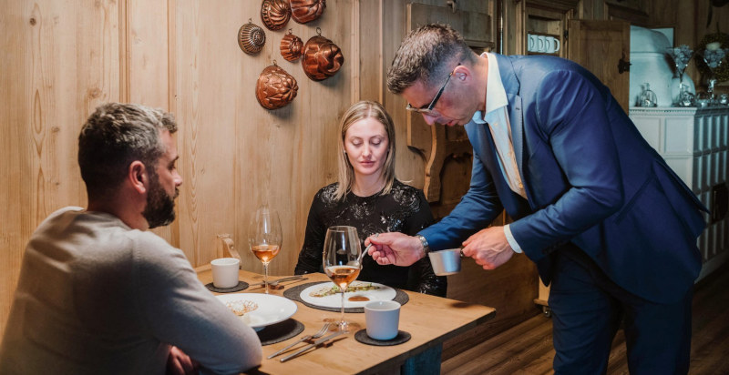 Restaurant Stua da Legn in Livigno mit alpinem Ambiente