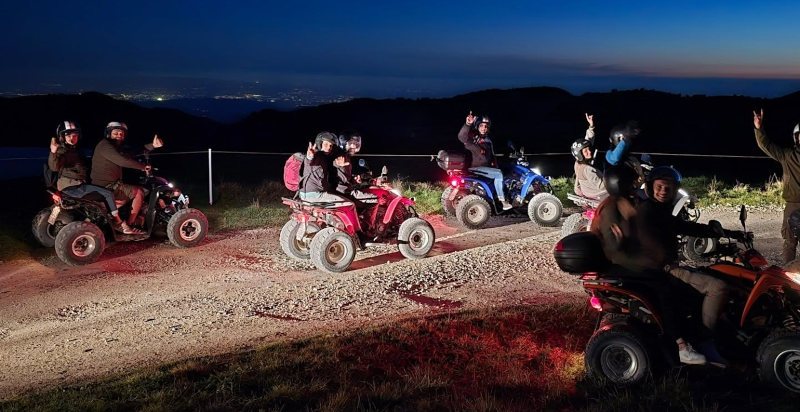 Sonnenuntergang während der Quad-Tour in der Lessinia