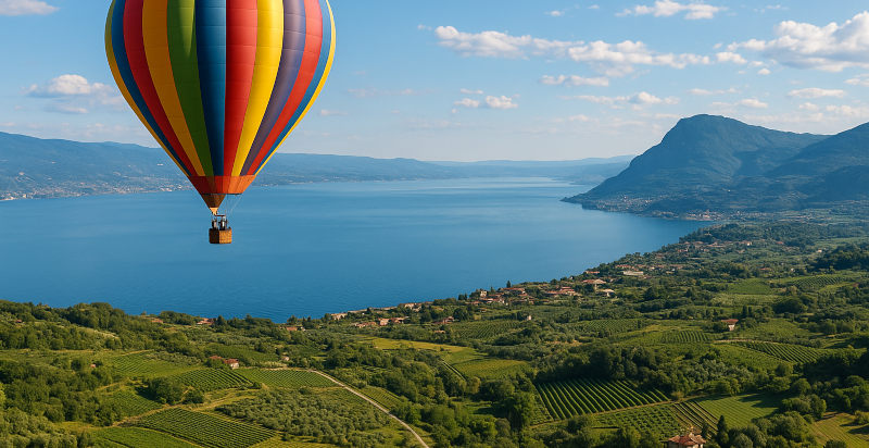 Private Ballonfahrt über dem Gardasee mit Panoramablick