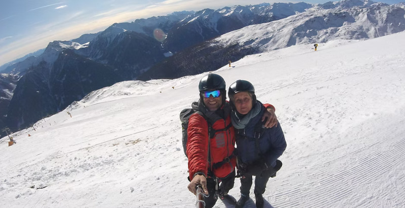 Gleitschirm-Doppelsitzerflug mit Start in Schwemmalm im Ultental
