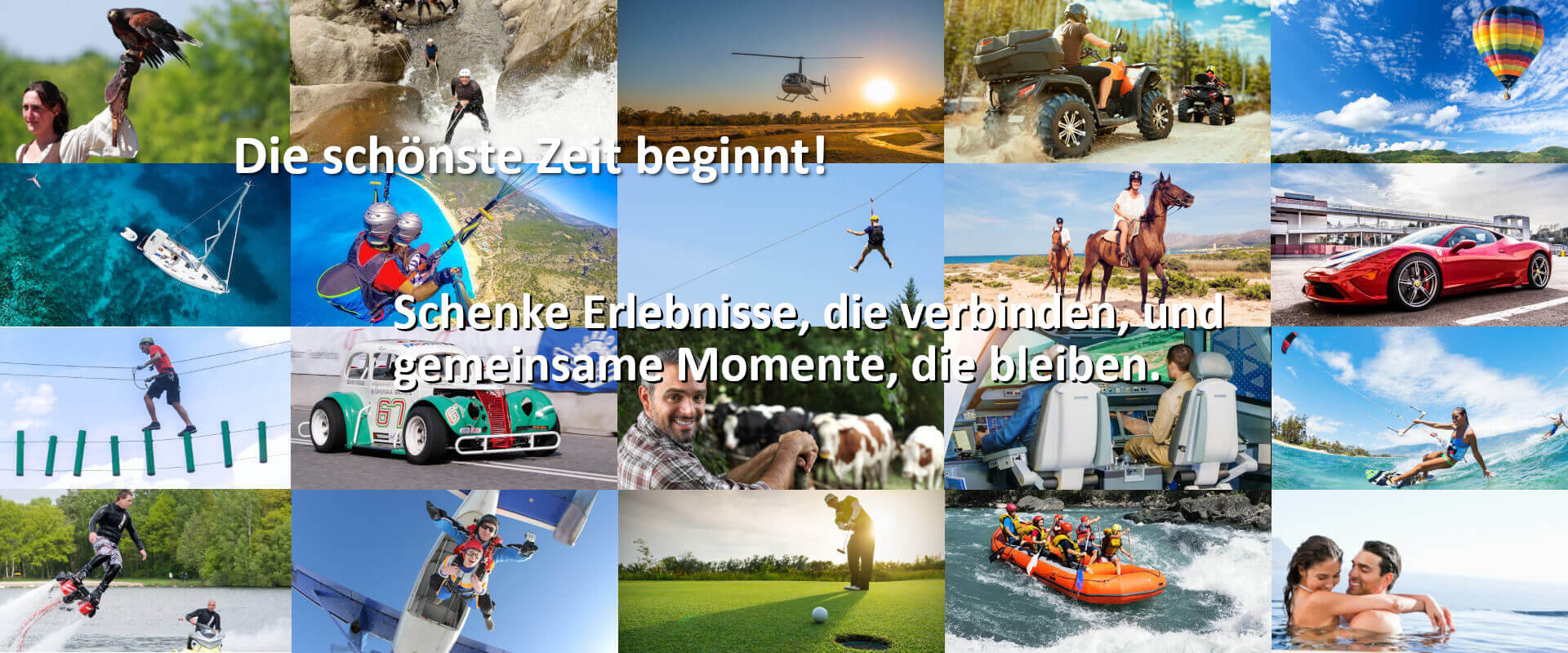 Erlebnis Geschenke Frühjahr und Sommer erlebnisse24